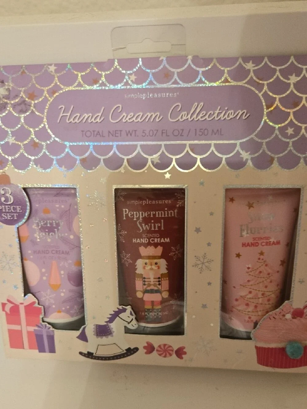 Hand Cream Trio - Pink, Purple & Red 3 piece brand new